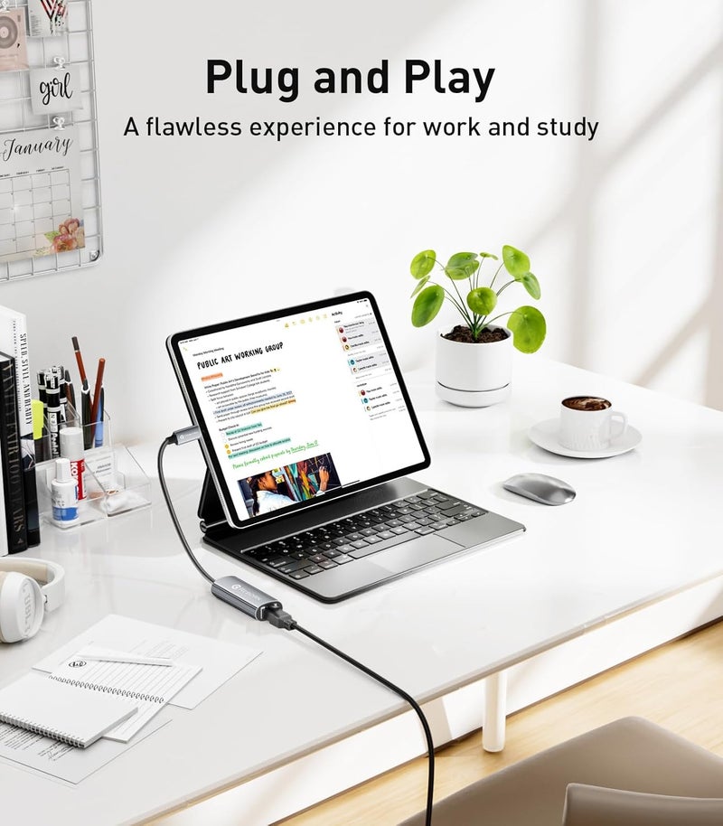 REBORN USB C to Ethernet Adapter, Type-C (Thunderbolt 3/4) to RJ45 Gigabit Ethernet LAN Network Adapter Compatible with iPhone 15 Pro/Max, MacBook Pro/Air 2023, iPad Pro, iMac, S23, XPS 17 and More - Image 3